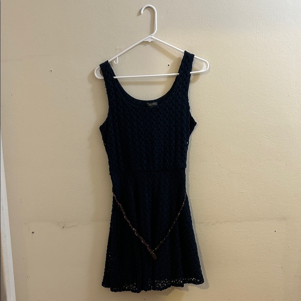 Lily Rose Navy Lace Dress
